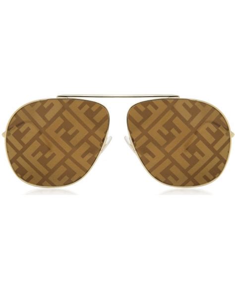 fendi sunglasses logo lens|Gold metal sunglasses with FF micro logo lenses .